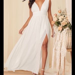 Lulu’s - Heavenly Hues White Maxi Dress